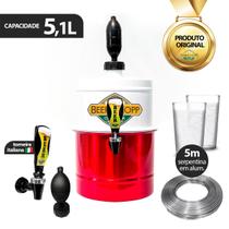 Chopeira Portatil Alum Cores 5,1l Torneira + 2 Copos e Serpentina