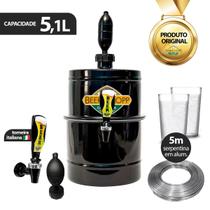 Chopeira Portatil Alum Cores 5,1l Torneira + 2 Copos e Serpentina