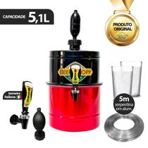 Chopeira Portatil Alum Cores 5,1l Torneira + 2 Copos e Serpentina