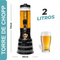 Chopeira Torre De Chopp Beer Cerveja 2 Litros Copo Giratório 360 Removível - Duff