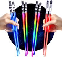 Chopsticks Sabres de Luz ChopSabers LED com 8 Cores Conjunto com 4 Pares Chopsticks Sabres de Luz ChopSabers LED com 8 Cores Conjunto com 4 Pares