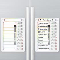 Chore Chart KAQUBE Dry Erase para crianças com 10 sliders, pacote com 2