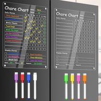 Chore Chart OORAII Acrílico Clear Dry Erase 2 placas de 12x9"