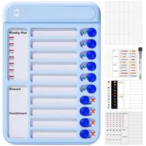 Chore Chart Owlprince Magnetic para crianças com 12 folhas azuis Chore Chart Owlprince Magnetic para crianças com 12 folhas azuis