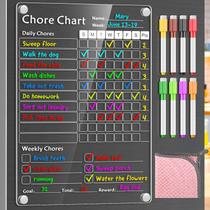 Chore Chart YNGRUE acrílico magnético para crianças 20x30cm branco