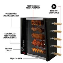 Chr11 Assador Rotativo De 5 Espetos Eletrico 127V - Saro