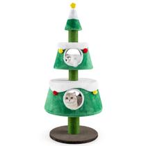 Christmas Cat Tree PETSITE de 1,5 m com 2 condomínios e arranhadores