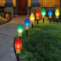 Christmas Pathway Lights GOOTHY Jumbo C9 LED 14 pés, pacote com 2