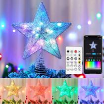 Christmas Star Tree Topper Brightown 19 cm com 15 lâmpadas RGB