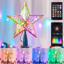 Christmas Star Tree Topper Brightown 8 polegadas com 10 lâmpadas RGB Christmas Star Tree Topper Brightown 8 polegadas com 10 lâmpadas RGB