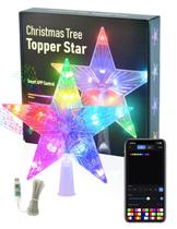 Christmas Star Tree Topper Inn de apenas 7,6 cm com LED que muda de cor
