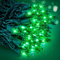Christmas String Lights woohaha, pacote com 2, 50 verdes, mini 4 m Christmas String Lights woohaha, pacote com 2, 50 verdes, mini 4 m