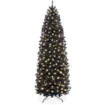 Christmas Tree Best Choice Products Lápis preto pré-iluminado de 6 pés Christmas Tree Best Choice Products Lápis preto pré-iluminado de 6 pés