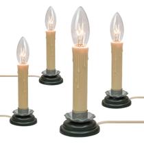 Christmas Window Candle Lights Pallerina 12,7 cm com lâmpada de 7 W, pacote com 4 Christmas Window Candle Lights Pallerina 12,7 cm com lâmpada de 7 W, pacote com 4