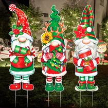 Christmas Yard Signs Umigy, 3 peças ao ar livre, 25x82 cm, Gnome Christmas Yard Signs Umigy, 3 peças ao ar livre, 25x82 cm, Gnome