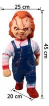 Chucky boneca tamanho real jogo de criança 3, rosto de pizza, 45cm, figura premium - CHOICE