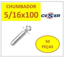 Chumbador C/Prisioneiro Cba 5/16 X 100 AC Zincado 50 Peças