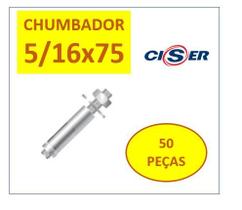 Chumbador C/Prisioneiro Cba 5/16 X 75 AC Zincado 50 Peças Chumbador C/Prisioneiro Cba 5/16 X 75 AC Zincado 50 Peças