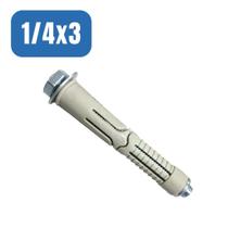 Chumbador De Nylon 1/4x3 Com Parafuso - Âncora Chumbador De Nylon 1/4x3 Com Parafuso - Âncora