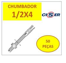 Chumbador Parabolt Cba 1/2 X 4 PBC Zincado 50 Peças