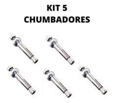 Chumbador Parabolt Concreto P/furo 10mm 1/4x2mm - Kit 5 Unid