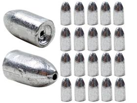 Chumbo Bullet Para Pesca Isca Artificial Soft - Vários Tamanhos