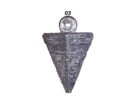 Chumbo pirâmide para pesca com 2 unidades