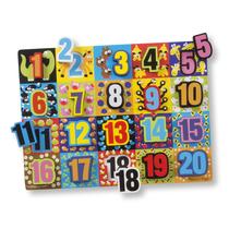 Chunky Puzzle Melissa & Doug Jumbo Numbers 20 peças de madeira Chunky Puzzle Melissa & Doug Jumbo Numbers 20 peças de madeira