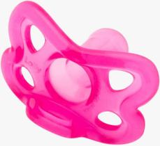 Chupeta 100 % Silicone Bico Redondo T2 +6meses Rosa Lolly