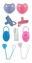 Chupeta 100% Silicone mais, Escovinha, Prendedor, Porta Chupeta Marca Baby Nany