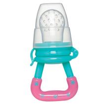 Chupeta Alimentadora Silicone Macio Bebe Porta Frutinha Sugador Introdução Alimentar Azul Rosa Buba