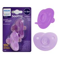 Chupeta Avent Soothie Silicone Rosa Menina 4 A 6 Meses - Philips Avent