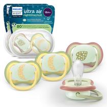 Chupeta AVENT Ultra Air Nighttime 18m+ Glow in Dark 4 unidades