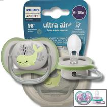 Chupeta Avent Ultra Air Periodo 6 a 18m Meses Philips Silicone Verde Chupeta Avent Ultra Air Periodo 6 a 18m Meses Philips Silicone Verde
