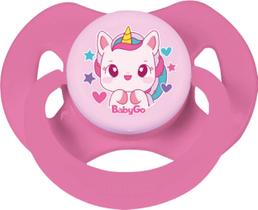 Chupeta Baby Go Fase 2 Com Capuz Silicone Orto Little Unicorn Rosa Chupeta Baby Go Fase 2 Com Capuz Silicone Orto Little Unicorn Rosa