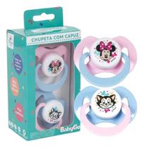 Chupeta Baby Go Fase 2 Com Capuz Silicone Orto Minnie