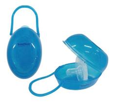 Chupeta Bico Redondo 100% Silicone Recém Nascido mais 1 Porta Chupeta liso Baby Nany