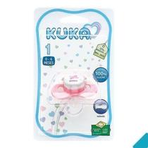 Chupeta Bico Redondo Plus Silicone Rosa Kuka Ref.2347 Tamanho 1- 1 Unidade