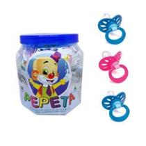 Chupeta bico Redondo + Pote c/25 un 100% Silicone (0122)