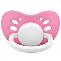 Chupeta Borboleta Mamita Bebê 6 Meses Bico De Silicone Rosa