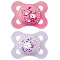Chupeta Borracha Natural 0-6 Meses - Emb. Dupla Rosa - Mam