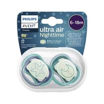 Chupeta Brilha No Escuro Ultra Air Nighttime 6 A 18 Meses 2 Unidades Philips