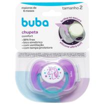 Chupeta Buba Comfort Ultra Soft Ventilação Tam 2 Com Tampa Protetora* de Bico Silicone Para Bebê +6 meses