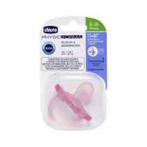 Chupeta Chicco Soft Rosa Silicone 6-16M Tamanho 2