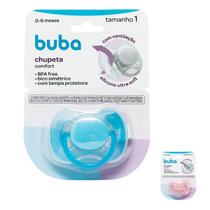 Chupeta com Tampa Protetora Bico Simétrico Fase 1 Silicone Ultra Soft Buba
