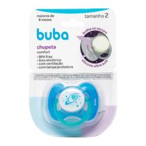 Chupeta Comfort Brilha No Escuro Azul Tamanho 2 - BUBA