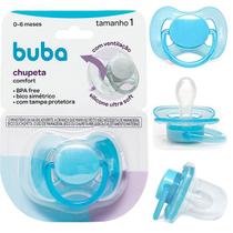 Chupeta Comfort Buba Bico Siicone Ultra Soft Com Ventilação Tam 1 Menino Menina 0 a 6 Meses