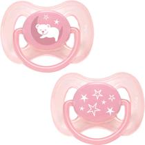 Chupeta Comfort Kit Ursinho E Estrela Rosa - Tamanho 2 Buba