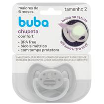 Chupeta Comfort Noturna Nuvem 6-18 meses - Cinza - Buba