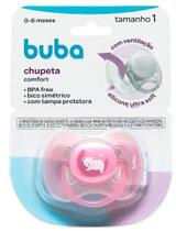 Chupeta Comfort Tam.1 Ursinho Rosa - BUBA